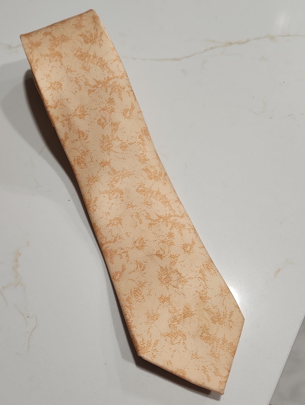 Michael Kors Light Peach Floral Jacquard Tie
